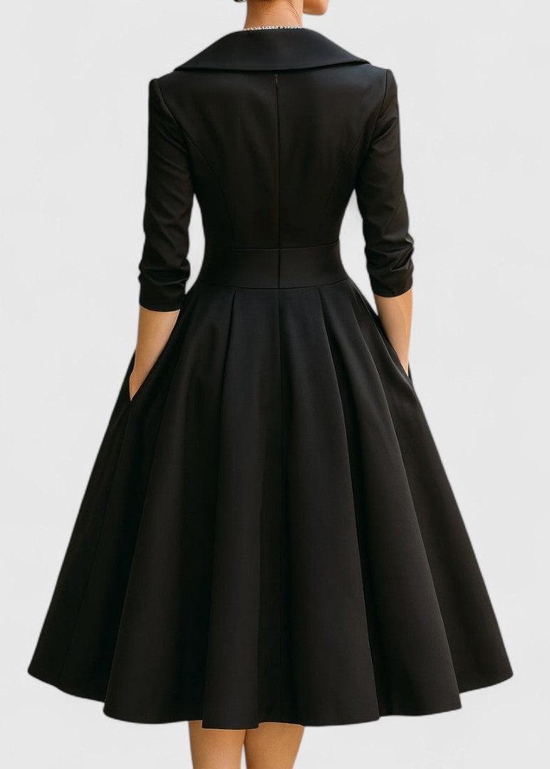 Anna - Elegant Shimmer Midi Dress