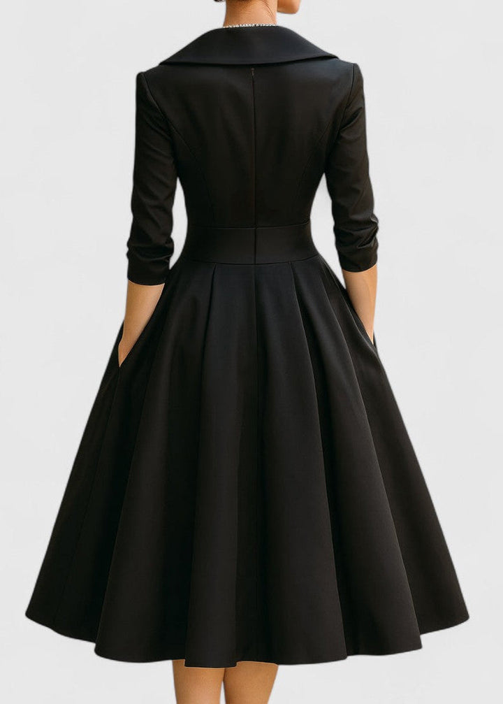 Anna - Elegant Shimmer Midi Dress