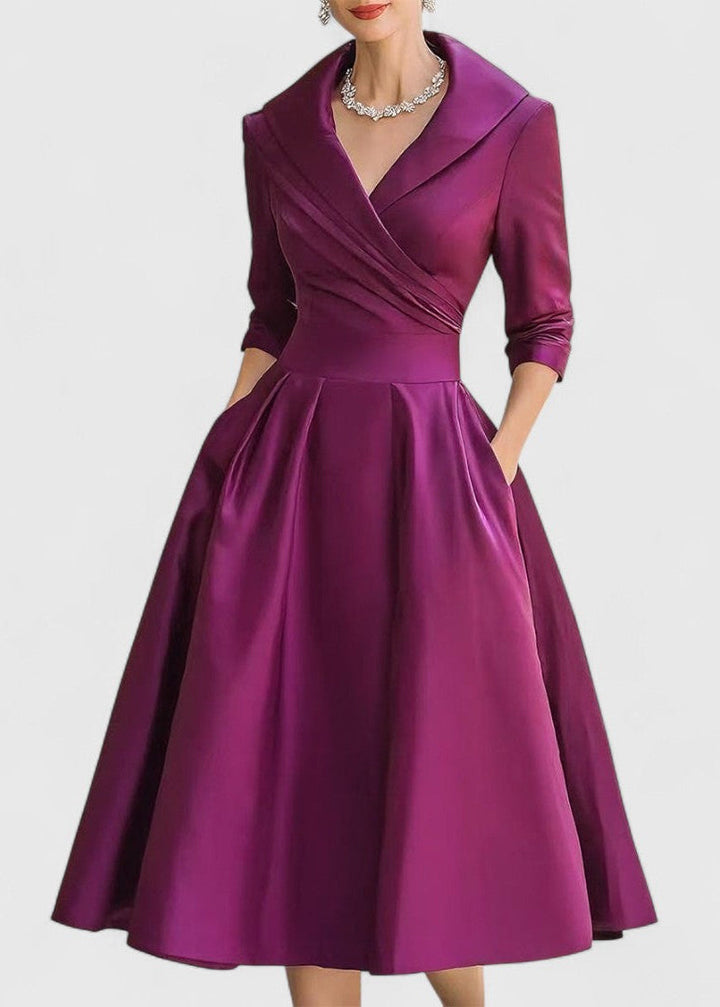 Anna - Elegant Shimmer Midi Dress