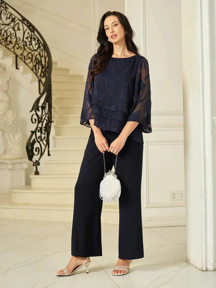 Chiffon Bloemenlaagjes Blouse