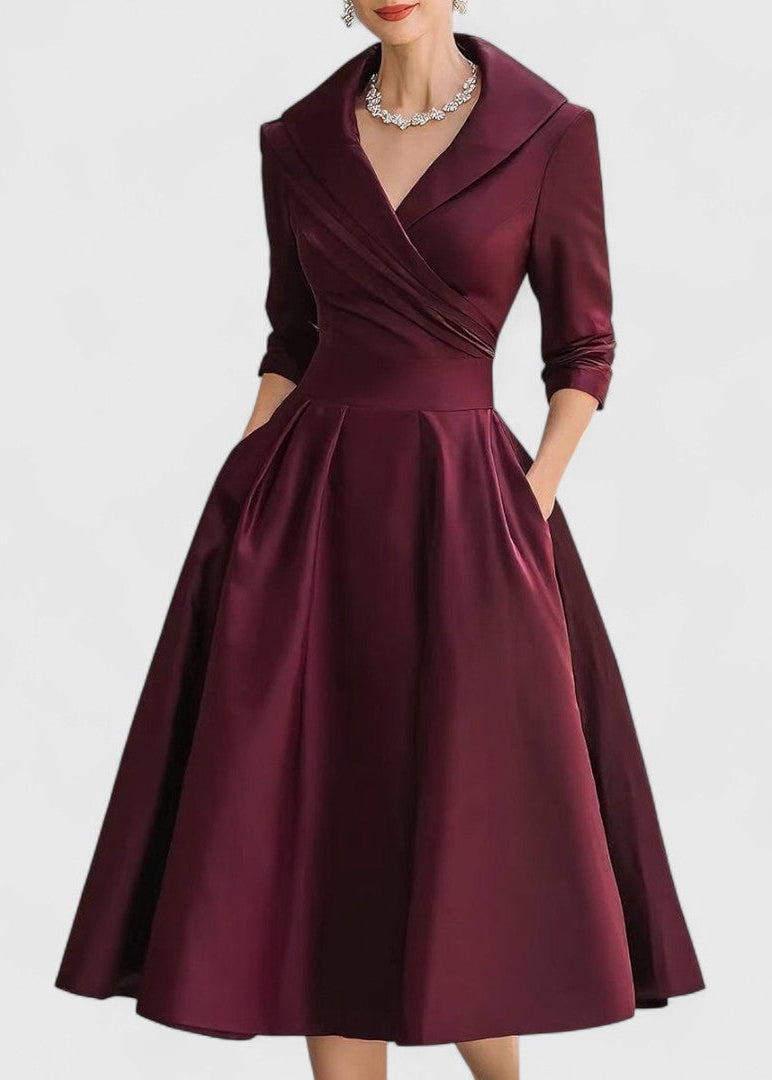 Anna - Elegant Shimmer Midi Dress