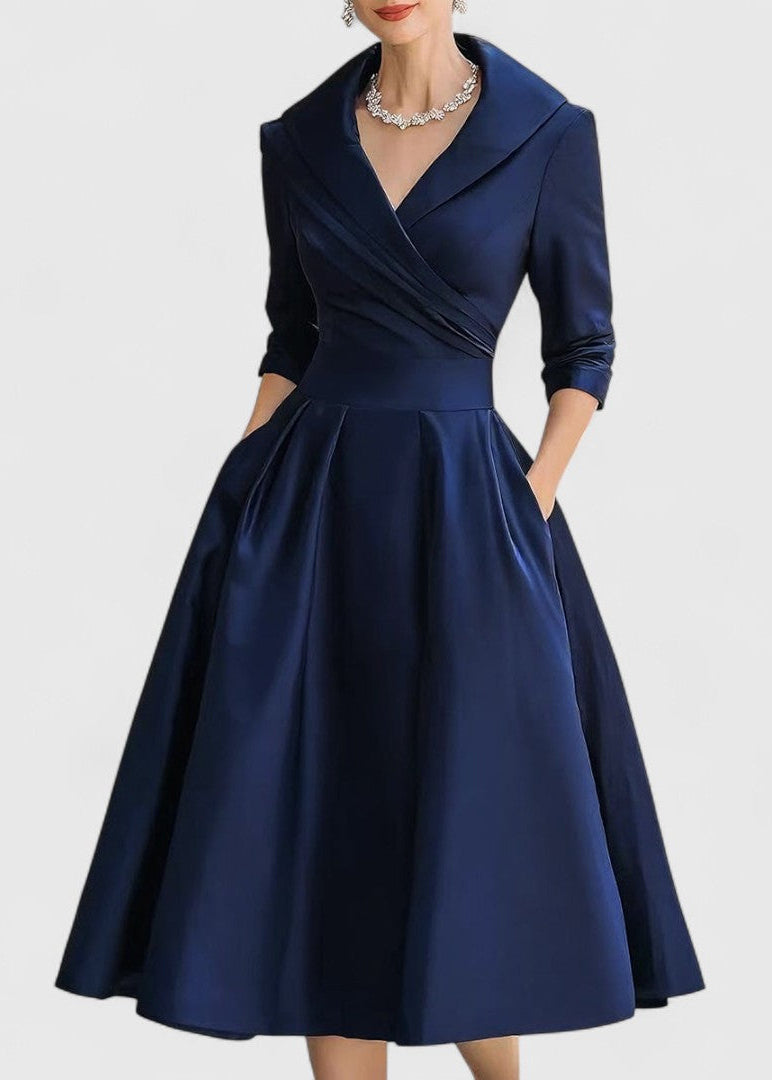 Anna - Elegant Shimmer Midi Dress