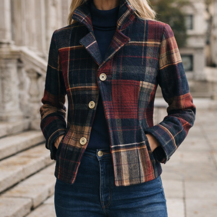 Nathalie Cozy Plaid Coat