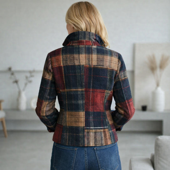 Nathalie Cozy Plaid Coat