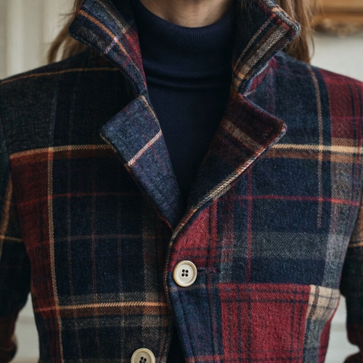 Nathalie Cozy Plaid Coat