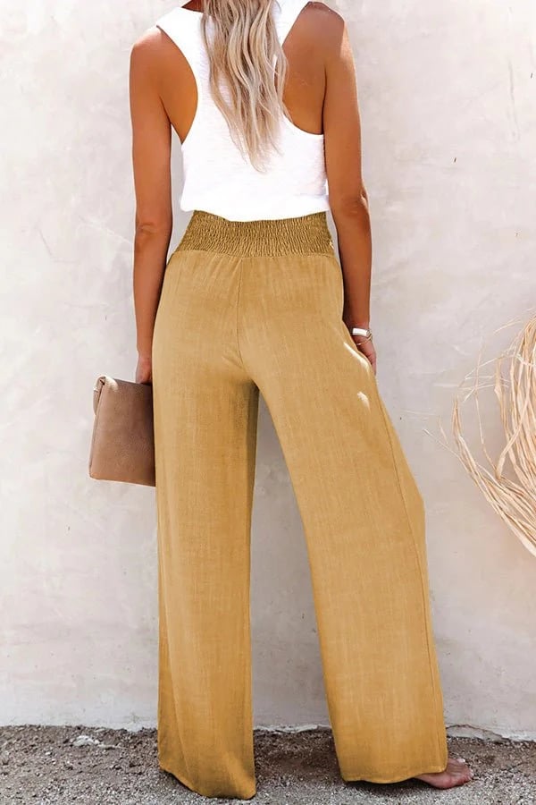 Alvina - Breezy High-Waist Pants