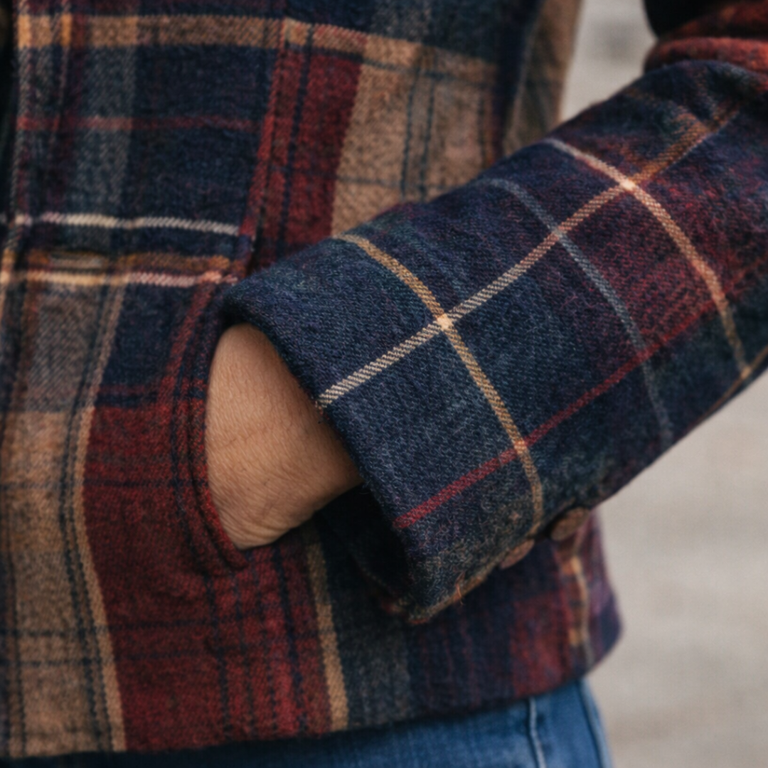 Nathalie Cozy Plaid Coat