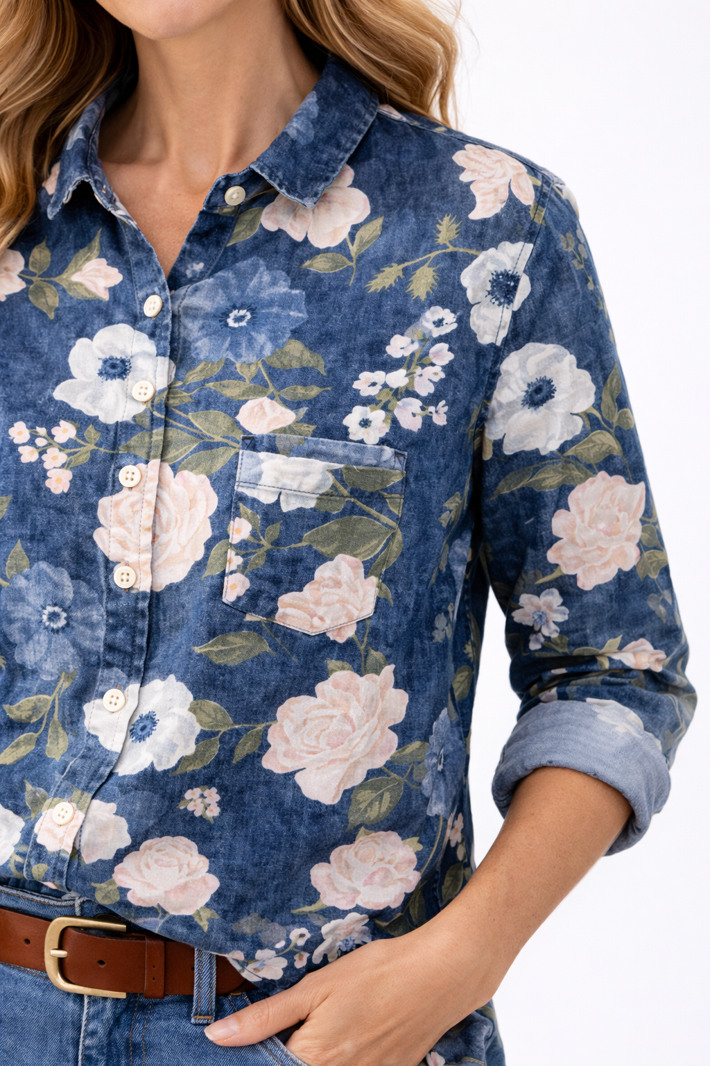 Beryl - Elegant Floral Shirt