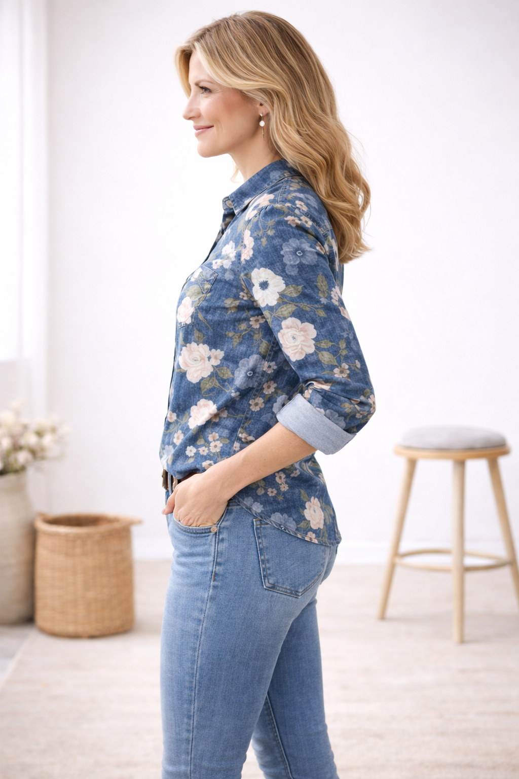 Beryl - Elegant Floral Shirt