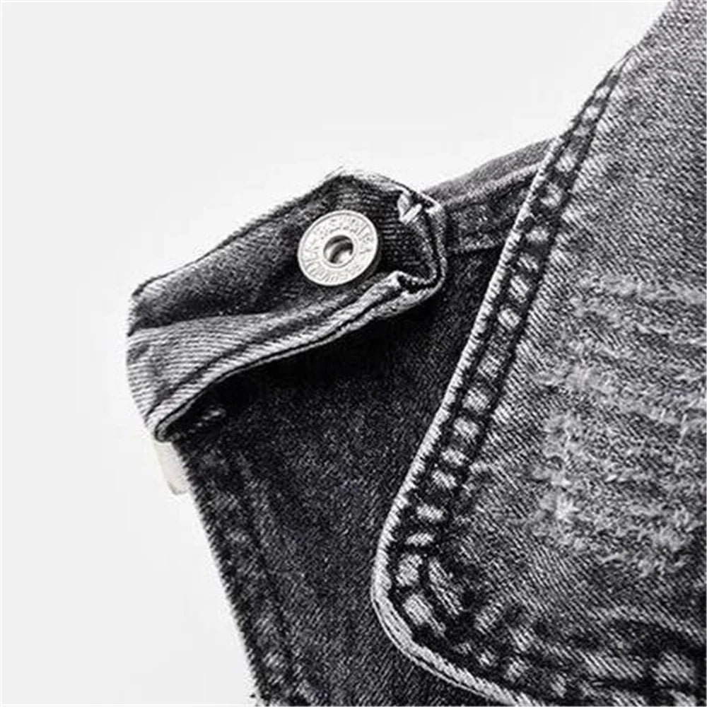 Kara Moto Denim Vest