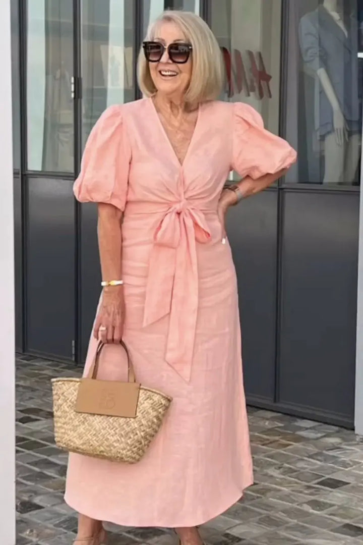 Elyza - Elegant V-Neck Dress