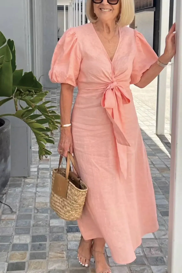 Elyza - Elegant V-Neck Dress