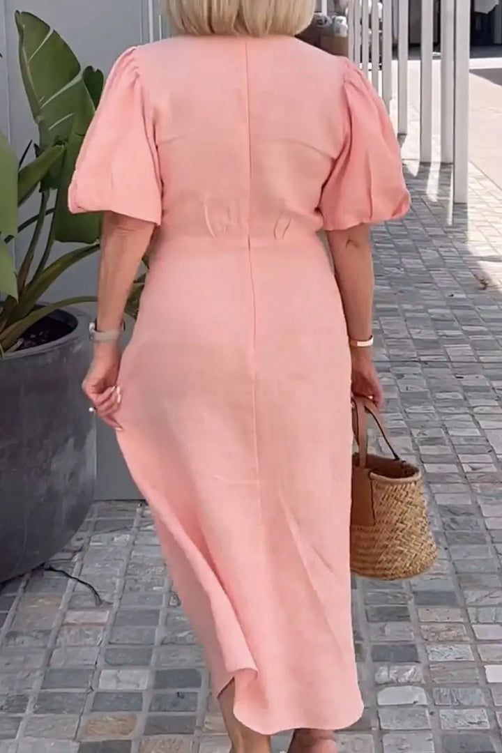 Elyza - Elegant V-Neck Dress