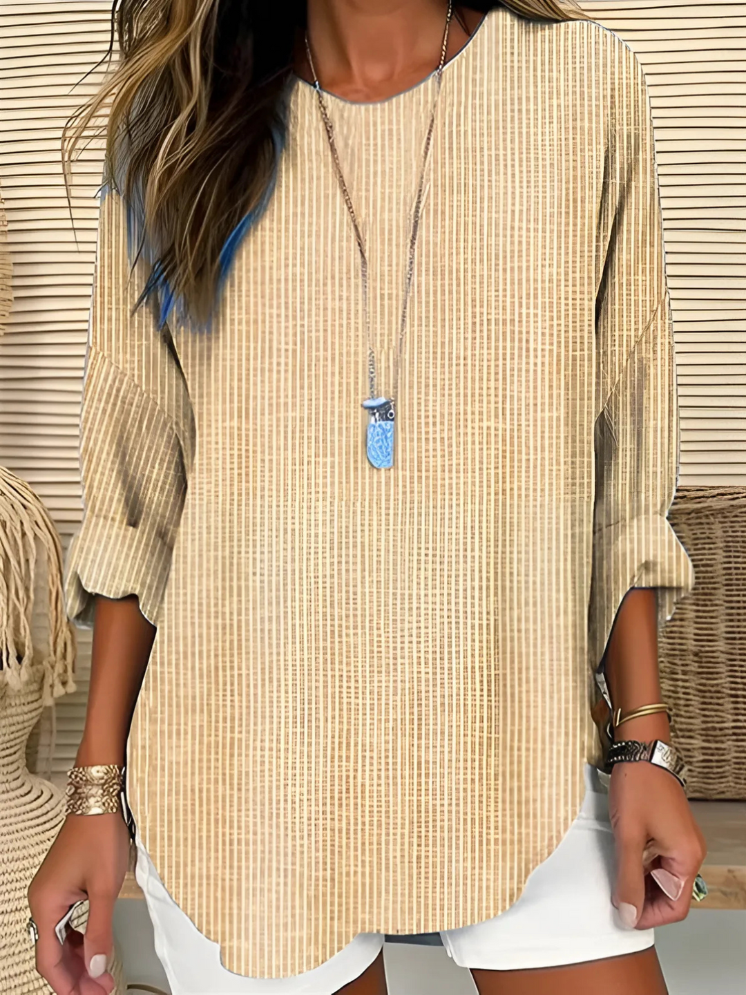 Serina - Trendy Striped Blouse