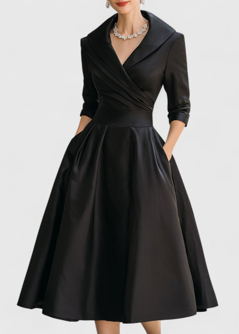 Anna - Elegant Shimmer Midi Dress