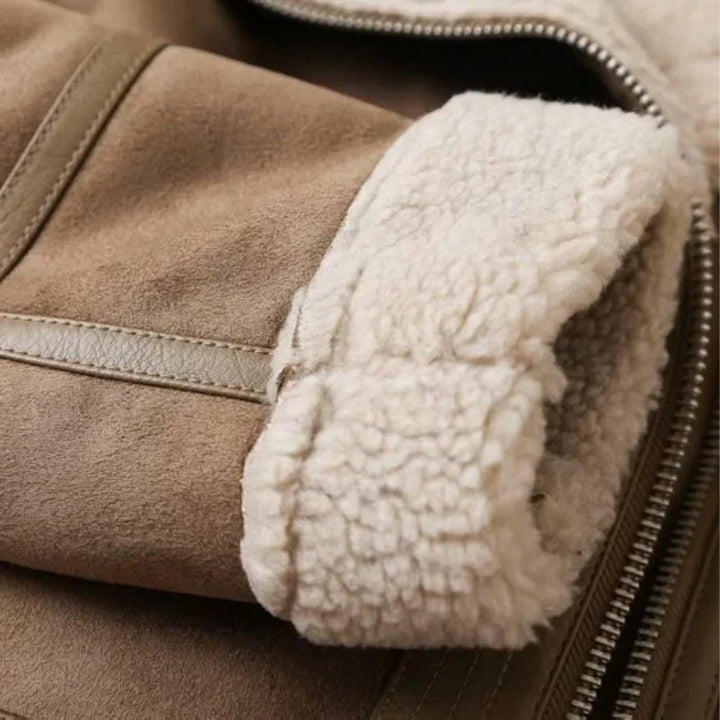 Colette Shearling Suede Jacket