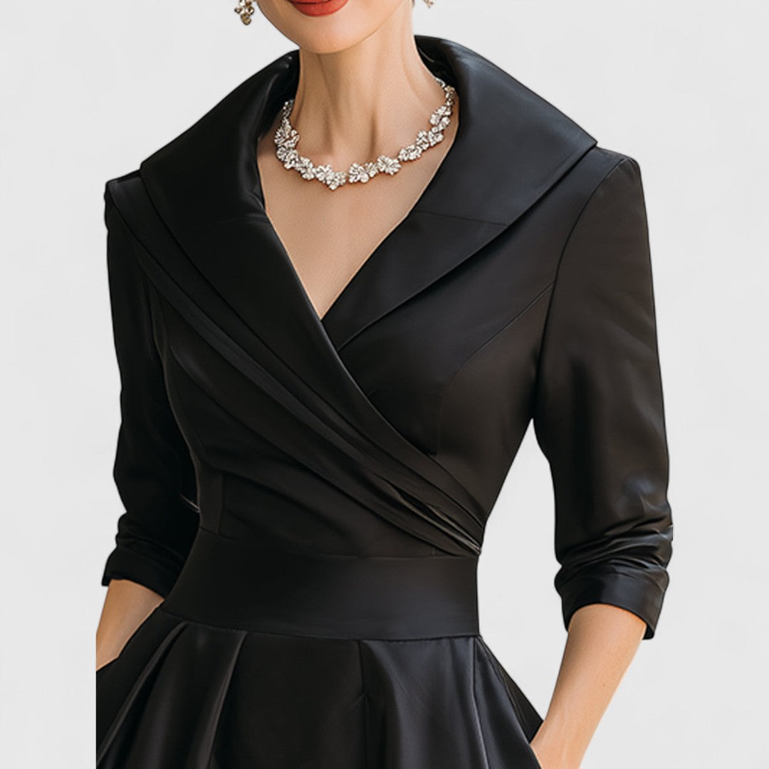 Anna - Elegant Shimmer Midi Dress